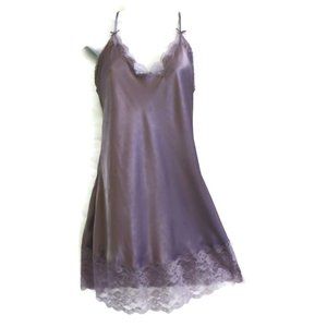 Victorias Secret Vintage 90s Lingerie Teddy Slip Lavender Lace Satin M